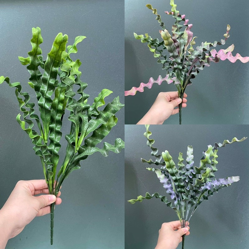 หญ้าทะเล สาหร่ายทะเล พลาสติก ตัวแต่งดอกไม้ปลอม ใบประดับ ใบพลาสติก ใบปลอม สาหร่าย หญ้าพลาสติก ใบไม้ประดับ
