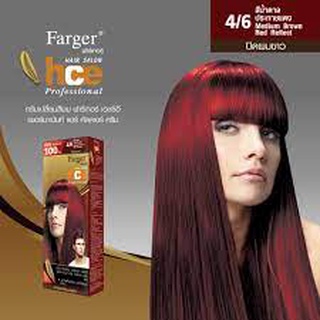 Farger ฟาร์เกอร์ ครีมเปลี่ยนสีผมแฟชั่น เบอร์ 4/6 สีน้ำตาลประกายแดง (8858875704088)