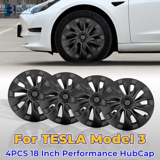 Tesla อุปกรณ์เสริมBAFIRE Model 3 Hubca 18 Inch 4CS For Tesla Model 3 Hub Ca Relacement Wheel Cas rotector Cover Model 3