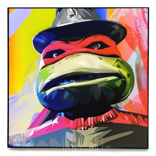 เต่านินจา Teenage Mutant Ninja Turtles รูปภาพ​ติด​ผนัง​ pop art นักฟุตบอล​ กรอบรูป​​ แต่งบ้าน รูปภาพ การ์ตูน