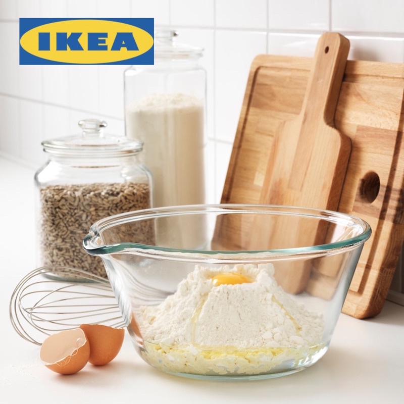 IKAE แท้ 100% ชามผสม ชามแก้วผสมอาหาร ชามแก้วมีปาก 26 cm.