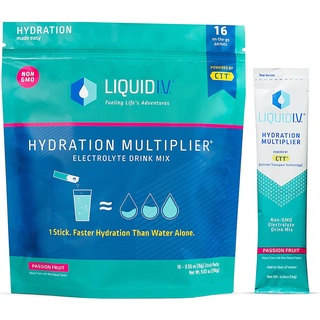 Liquid I.V. Hydration Multiplier - Passion Fruit - Hydration Powder Packets | Electrolyte Drink Mix