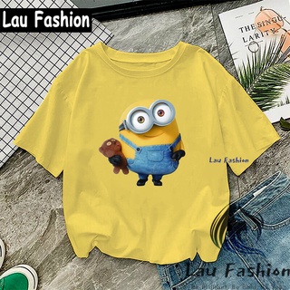 เสื้อยืดแขนสั้น พิมพ์ลาย Minion 2 Cute Bob น่ารัก ไซซ์ S-XXL สําหรับผู้หญิง