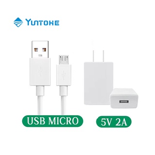 YUNTOHE สายชาร์จ หัวชาร์จ OPPO AK933 ของแท้ 1เมตร สาย Micro USB 5V2A ชาร์จเร็ว สาย Android สำหรับ A12/F5/F7/A3S/A31/A7