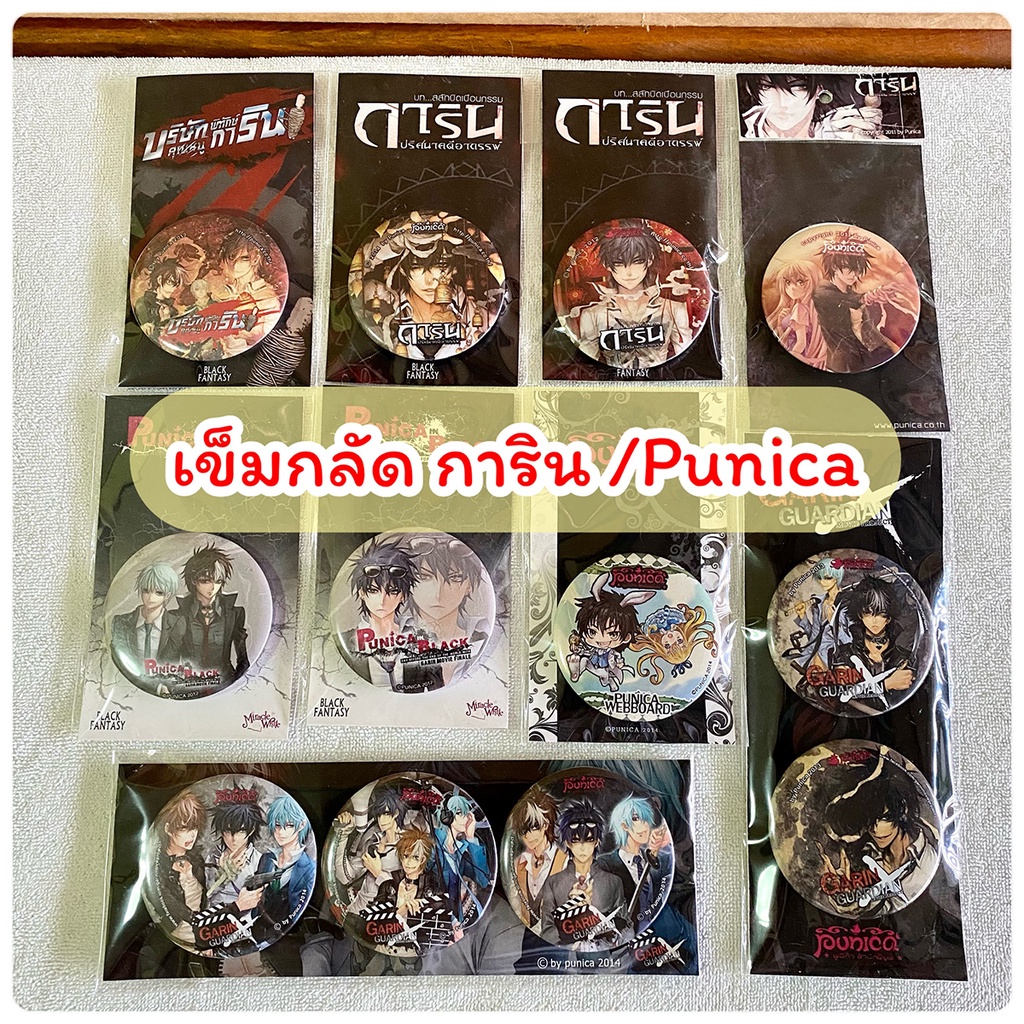 ของพรีเมี่ยมพูนิก้า Punica : เข็มกลัดการิน/เข็มกลัดพูนิก้า ของสะสมพรีเมี่ยม GarinXGuardian/Garin Bla