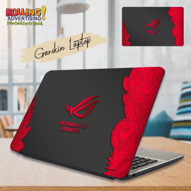 Garskin Laptop ROG Red Skib Laptop Sticker Laptop