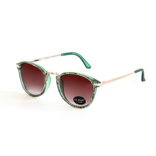 AJ Morgan Castro Sunglasses Green Floral, Brown Lens แว่นกันแดดลายดอก เลนส์ชา