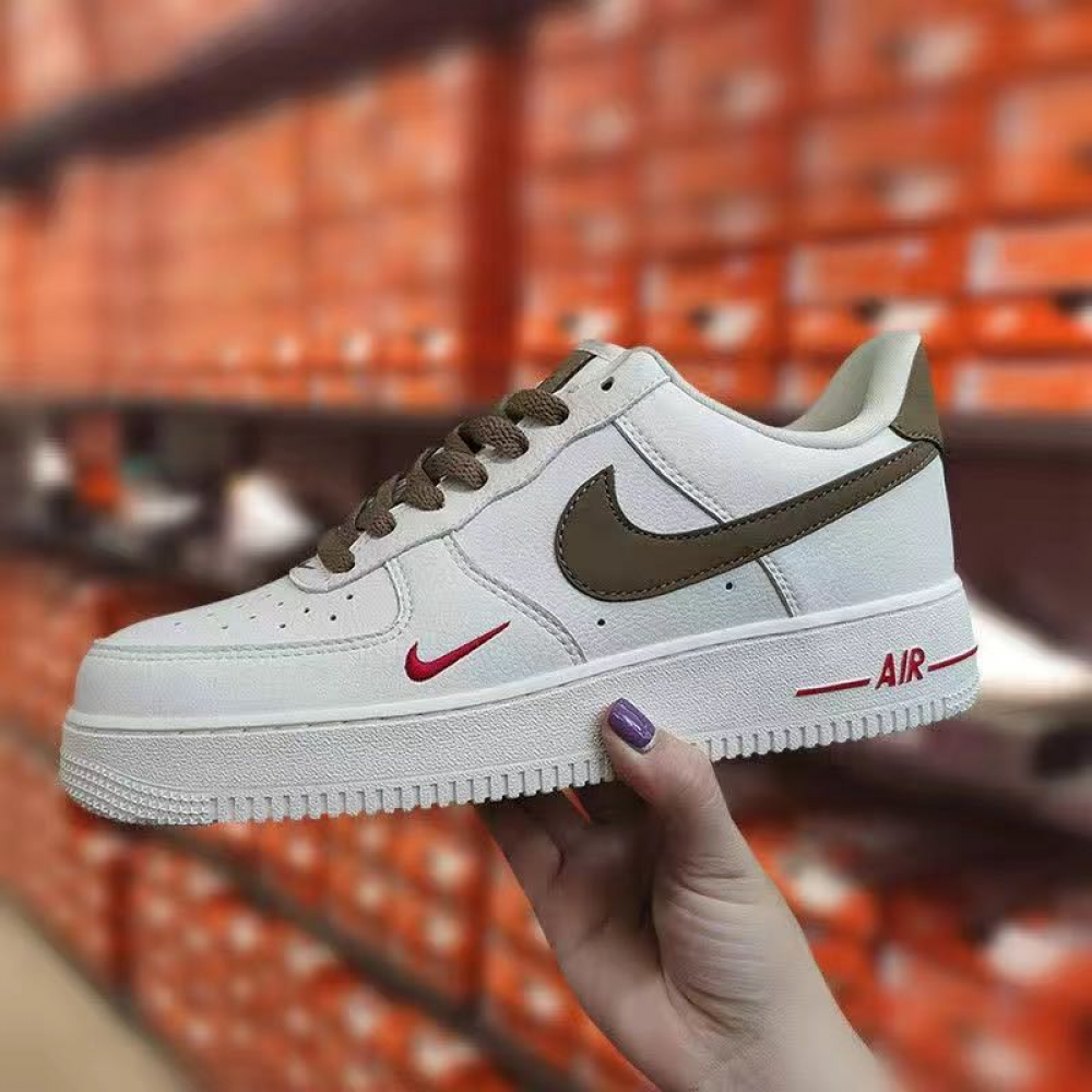 Nike Air Force 1 Low Top Women S Shoes Af1 Milk Coffee Color à¸£à¸­à¸‡à¹€à¸— à¸²à¸¥à¸³à¸¥à¸­à¸‡à¸œ à¸Šà¸²à¸¢ Shopee Thailand