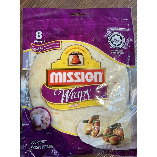 MISSION WRAPS GARLIC (MISSION BRAND)360 g