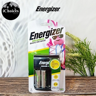 เครื่องชาร์จถ่าน พร้อมถ่านชาร์จ AA 2 ก้อน Energizer® Recharge Basic Charger with 2 AA NiMH Rechargeable Batteries