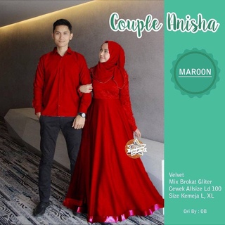 Anisha COUPLE ใหม่ล่าสุด VELVET MIX BRUKAT GAMIS COUPLE รองเท้าผ้าใบลําลอง สําหรับผู้ชาย ผู้หญิง เหมาะกับการเล่นเกม 2021