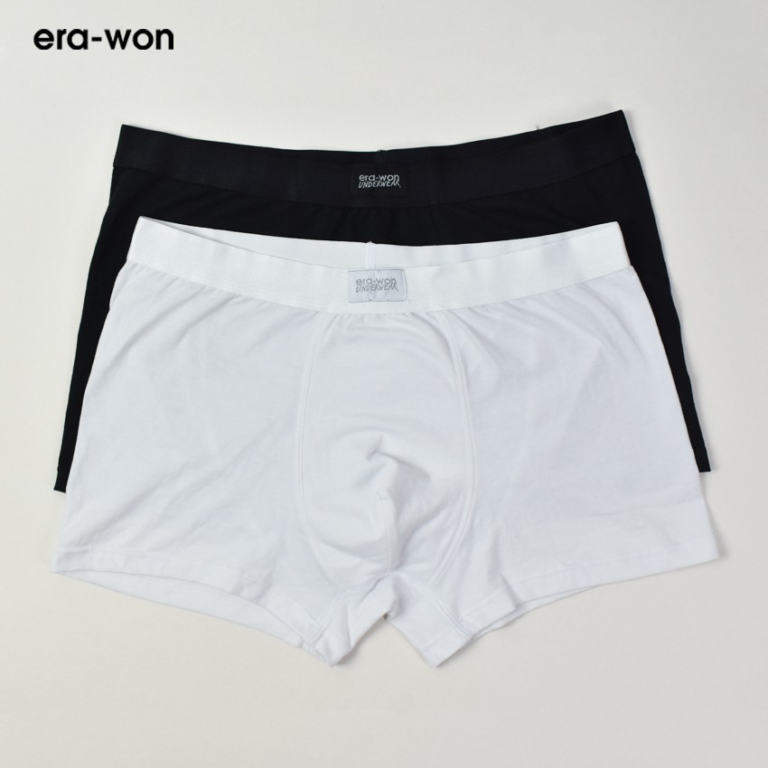 era-won ชุดชั้นในชาย Anti-bacteria Under wears Trunk 2ชิ้น สี Black/ White