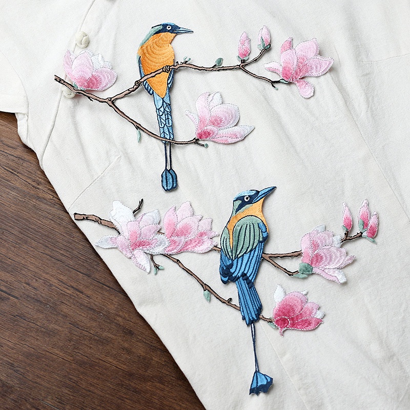 2 ชิ้น/เซ็ตใหม่หัตถกรรมเย็บปักเย็บบน Applique Patch นก DIY เสื้อผ้าอุปกรณ์เสริม
