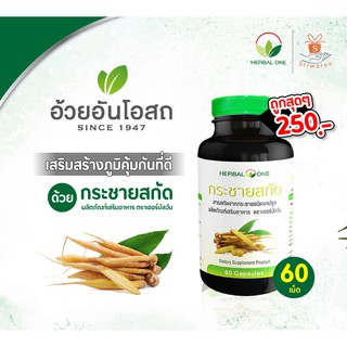 พร้อมส่ง !!!! Herbal one อ้วยอันโอสถ กระชายสกัด 60 แคปซูล