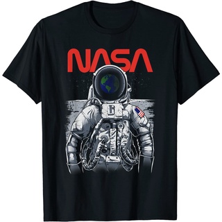 เสื้อยืดผ้าฝ้ายพรีเมี่ยม เสื้อยืด พิมพ์ลายนักบินอวกาศ Nasa สไตล์วินเทจ สําหรับผู้ใหญ่