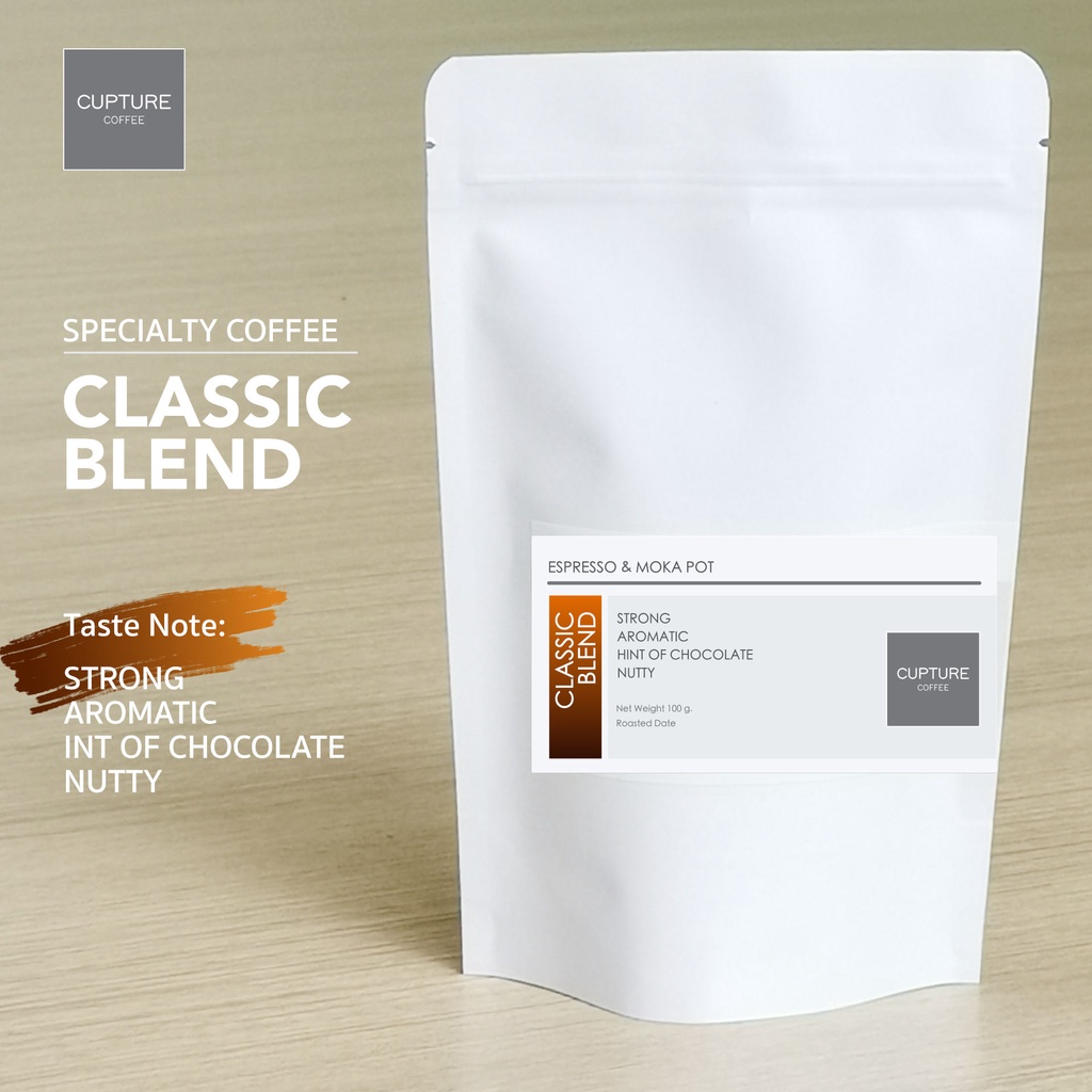 CUPTURE COFFEE Bean Classic Blend (Medium-Dark) เมล็ดกาแฟคลาสสิกเบลนด์ ...
