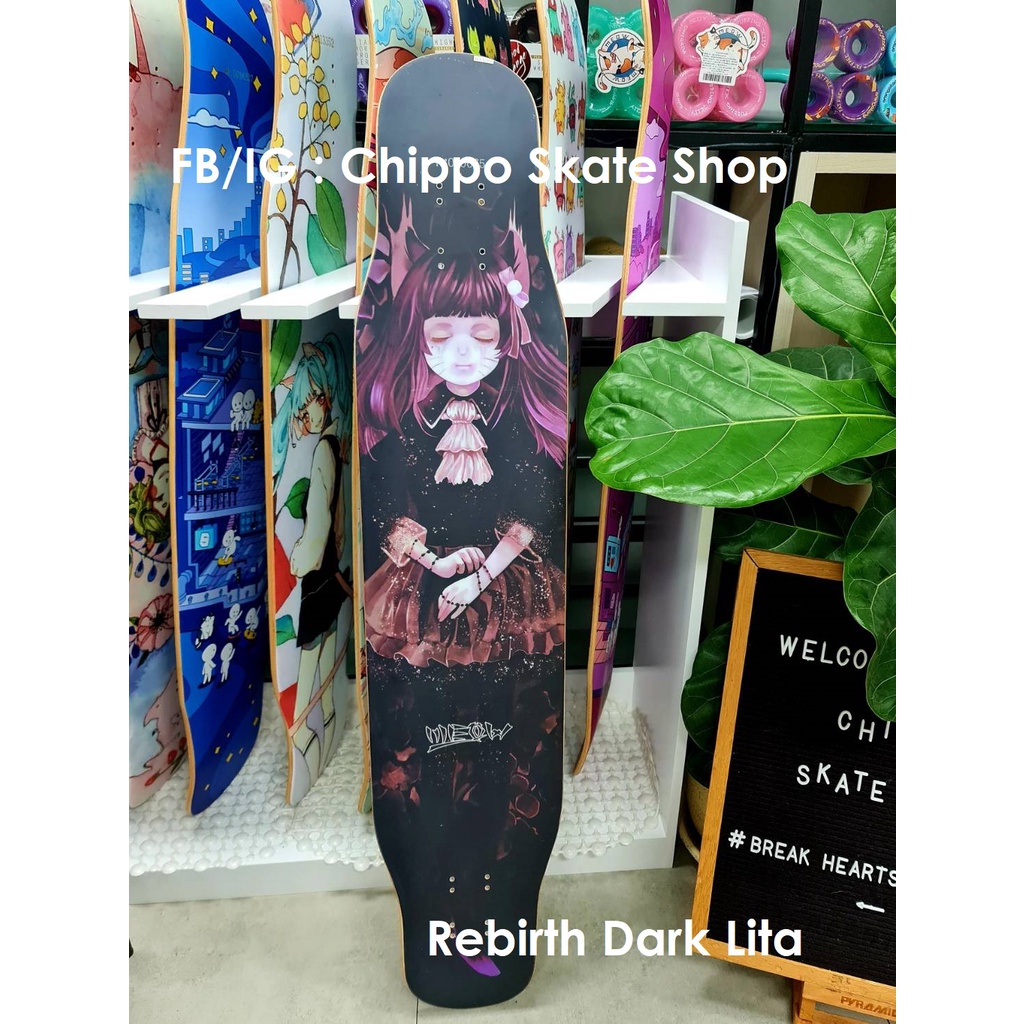 🔥ลองบอร์ด Rebirth Dark Lita พร้อมส่ง พร้อมเล่น ประกอบให้ฟรี Longboard Rebirth Dark Lita Dancing Free
