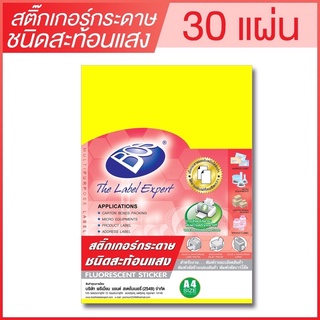 สติ๊กเกอร์กระดาษชนิดสีสะท้อนแสง A4 (30 แผ่น)