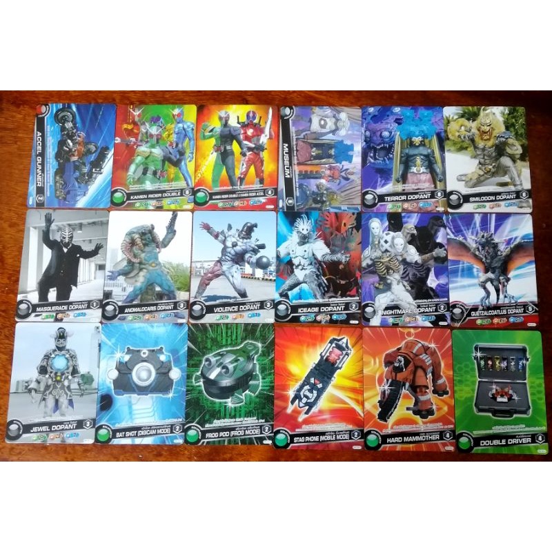 ขายแบบยกชุด!! การ์ดมดแดงมาสไรเดอร์ดับเบิล (Kamen Rider Double) ลิขสิทธิ์แท้ของ Bandai Ver.2 (Run No.