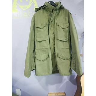 เสื้อแจ็คเก็ตทหาร USA US Military M65 OG107ซิบเงิน Field MEDIUM REGULAR อก23"รอบอก46"