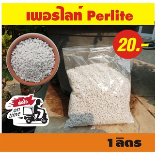 เพอร์ไลท์ (perlite) 1 ลิตร ปรับปรุงดิน อุ้มน้ำ