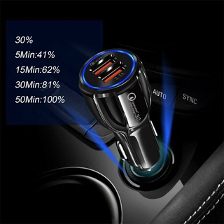 ที่ชาร์จในรถ Quick Charge 3.0 USB Car Charger Quick Charge 3.1A หัวชาร์จเร็วบนรถ 2ช่องต่อUSB อะแดปเตอร์ ที่ชาร์จโทรศัพท์