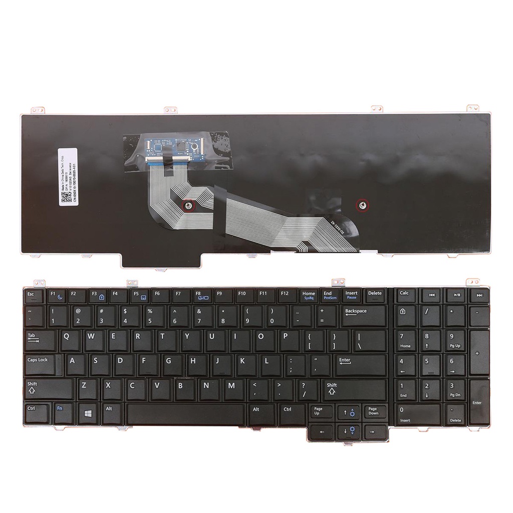 Dell LATITUDE E5540 15 5000 QWERTY US KEYBOARD 76X2J 0776X2J ไม่มี Backlit