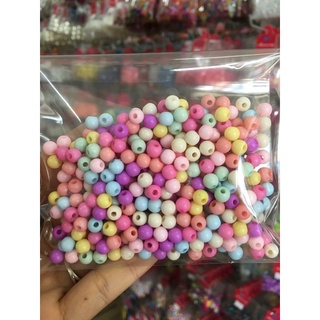 ลูกปัดคละสีหวาน ขนาด6มม.40กรัม50บาท