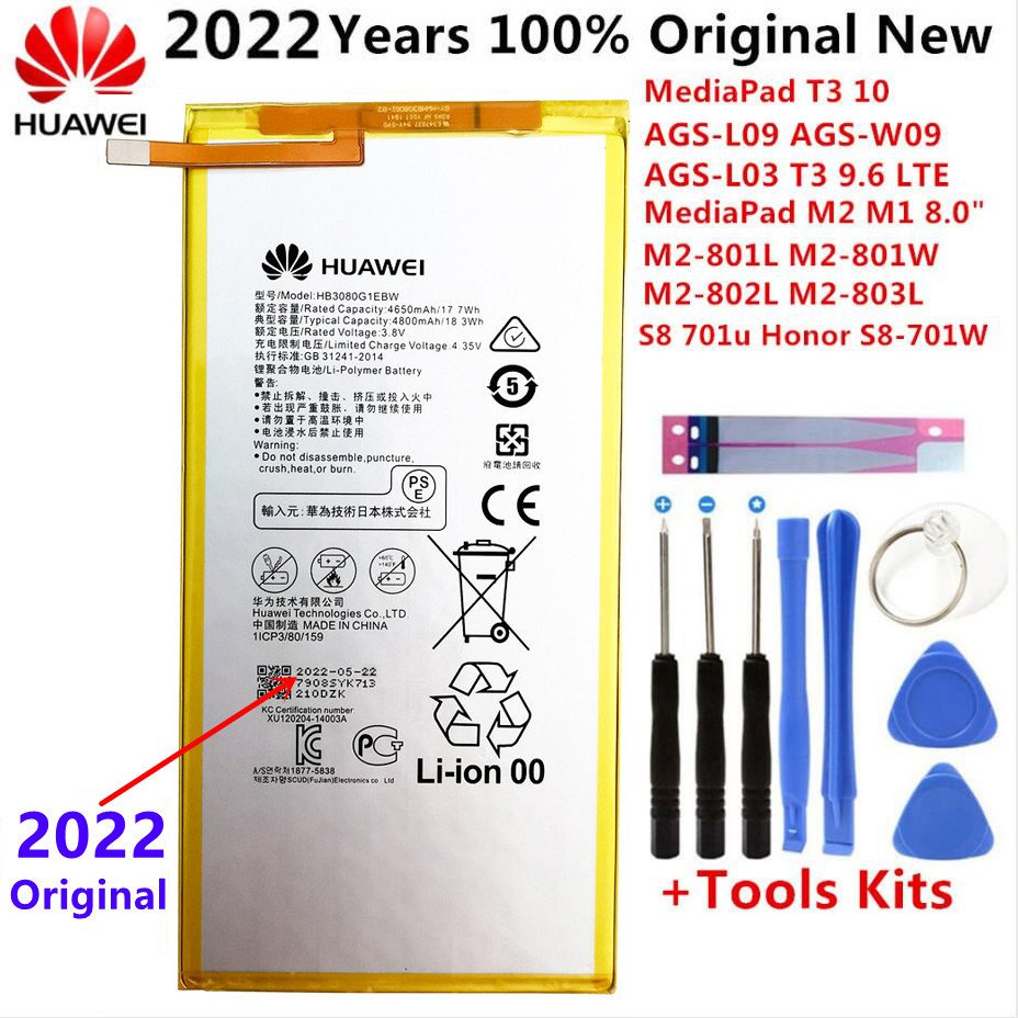 100% Original Battery For Huawei MediaPad T1 T3 10 M1 M2 M3 Lite 8.0" AGS-L09 AGS-W09 AGS-L03 T3 9.6