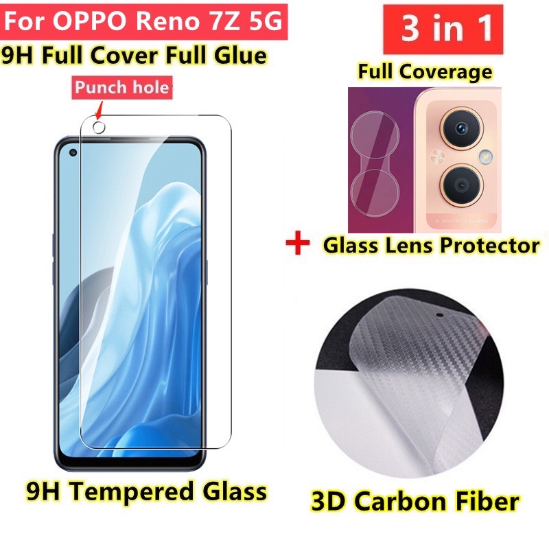 ฟิล์มกระจก OPPO Reno 8T 7Z 8Z 5G ฟิล์มกระจก OPPO Reno8 6Z 6 5G Reno7 8 Pro Reno5 5G ฟิล์มกล้อง ฟิล์มหลังเคฟล่า ป้องกันหน้าจอ Reno 4 6Z 5G และเลนส์กล้อง สำหรับ