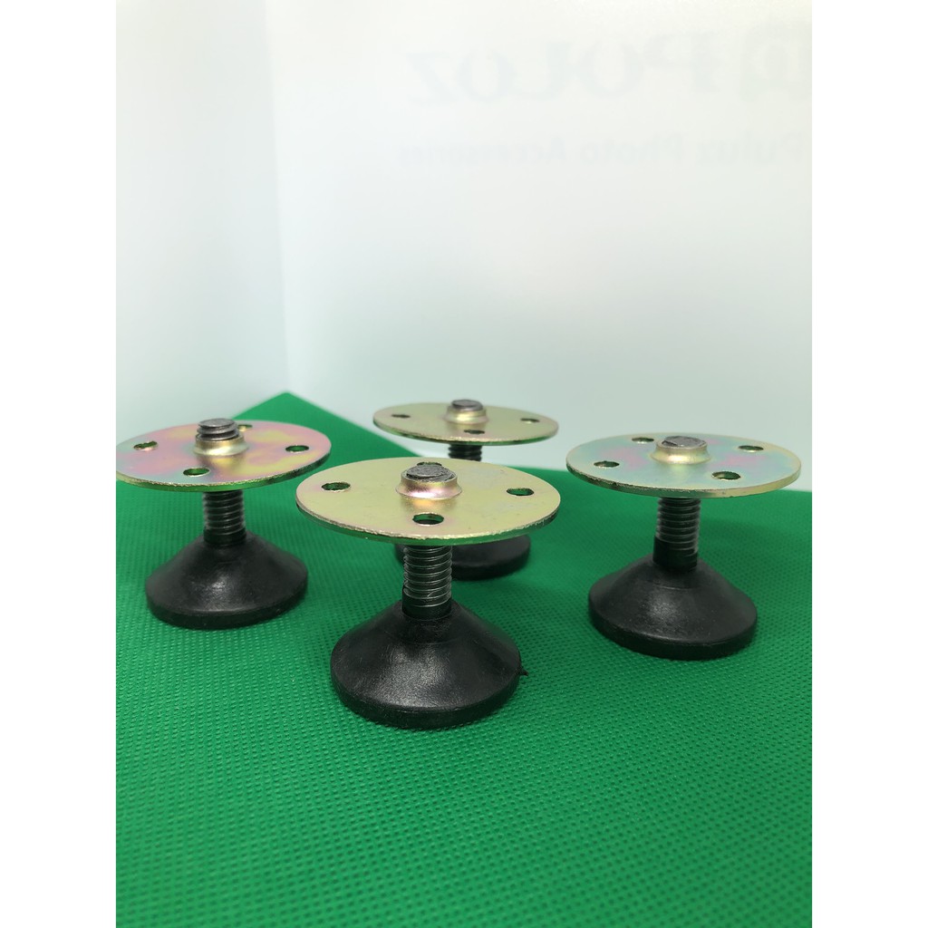 ขาปรับระดับ แกนเกลียว 3 หุน หรือ 9.5 mm (3/8x25mm) / 1ชุด4ชิ้น  (แถมพร้อมแป้นยึดสีรุ้ง) - รูปที่ 4