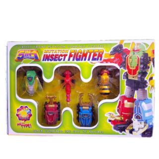 Mutathion insect fighter 5 in 1
หุ่นสัตว์แมลง 5ตัว ประกอบร่าง