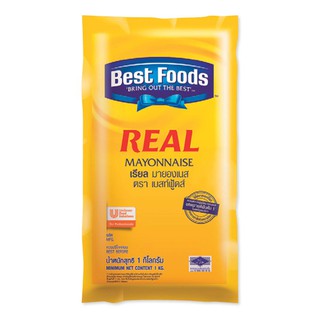 ✨ขายดี✨ เบสท์ฟู้ดส์ เรียล มายองเนส 1 กิโลกรัม Best Foods Real Mayonnaise 1 kg