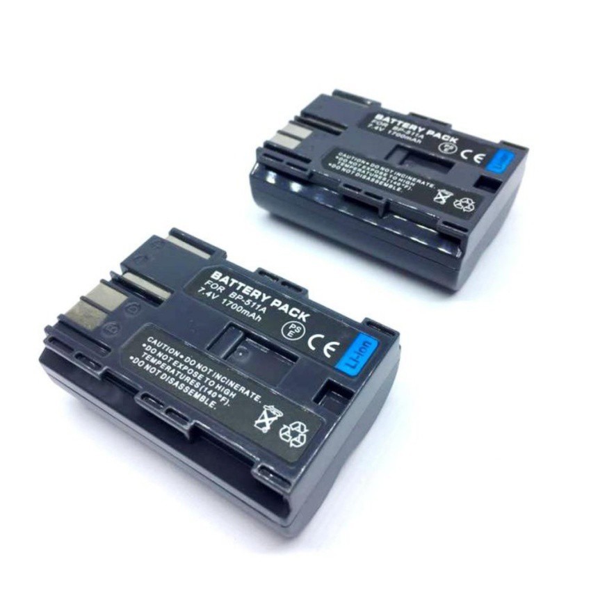 (แพ็คคู่2ชิ้น) แบตเตอร์รี่กล้อง รหัสแบต BP-511/BP-511A แบตกล้อง for Canon DM-FV300, FV40, MV30, MV40