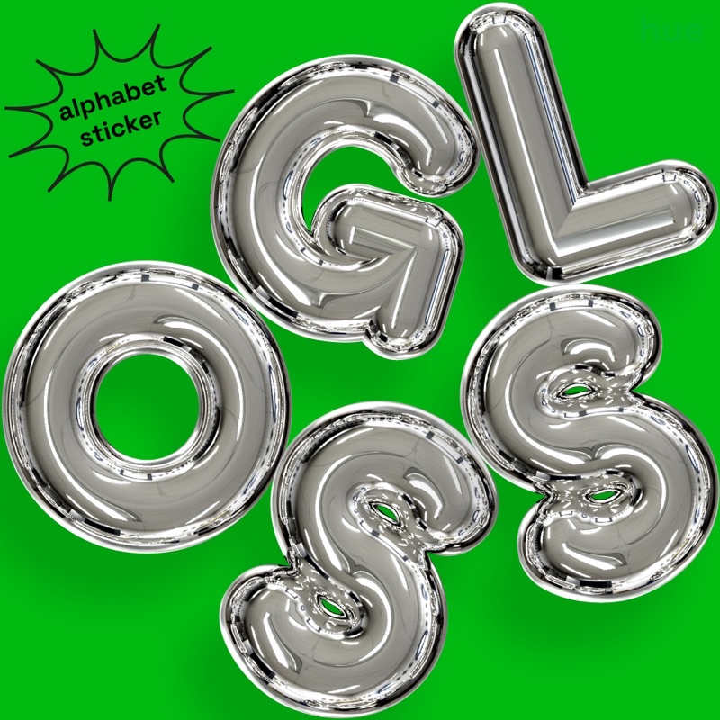 hue alphabet sticker (สติ๊กเกอร์ตัวอักษร)