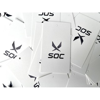 ป้ายห้อย SOC ขาว ขนาด 5x9 cm. ( 100 ใบ )