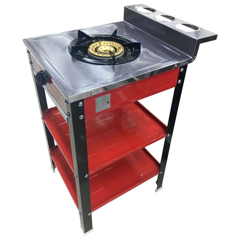 gas stove GAS STOVE STAND 1G SS LUCKY FLAME DH-502 RED/BLACK Kitchen appliances Kitchen equipment เตาแก๊ส เตาแก๊สตั้งพื้