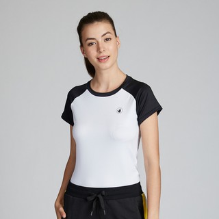 BODY GLOVE Sport Casual Tee Poly Women Crew Neck TEE คอกลมสีขาว White