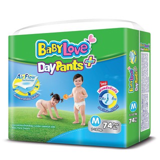 Babylove DayNight Pants Plus เบบี้เลิฟ กางเกงผ้าอ้อม เดย์แพ้นส์ ขนาด M 74 ชิ้น