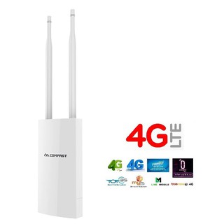 4G CPE Wireless Router Outdoor รองรับ 3G,4G ทุกเครื่อข่าย Suppot Wifi Up to 90 Device+-