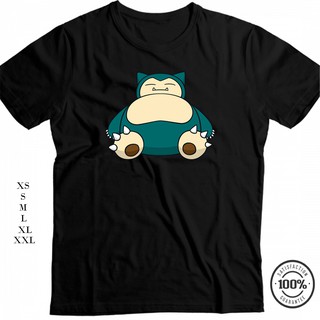 เสื้อขาว POKEMON SNORLAX PRINTED TSHIRT EXCELLENT QUALITY (PM5)เสื้อยืด