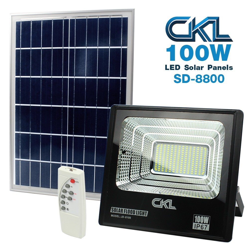 101-103ไฟโซล่าเซลล์ 25-100 W แสงขาว /  CKL SD-8825โคมไฟสปอร์ตไลท์