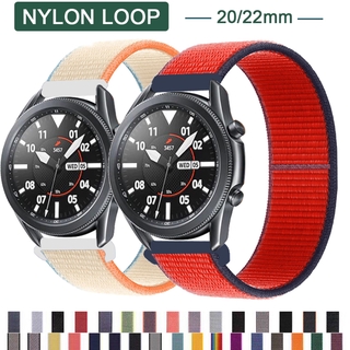 20mm/22mm strap for Galaxy Watch 3 45mm 46mm/42mm/Active 2 strap Gear S3 Frontier nylon bracelet watch  GT 2