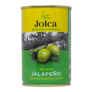 จอลก้า มะกอกยัดไส้พริกจาลาปิโน ขนาด 300 กรัม - Manzanilla Olives stuffed with Jalapenos 300g Jolca brand from Spain