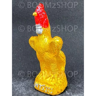 [แพ็คคู่] รูปปั้นไก่คู่ ไก่แก้บน ปูนปั้น สีทอง-สีเงิน ไก่ชนนำโชค ของมงคลวางหิ้งพระ แก้บนศาลเจ้า