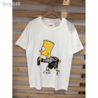 ♛CX BART Supreme SPRAY เสื้อยืด bootleg ขนาดใหญ่ t เสื้อสำหรับชายหญิงเสื้อ vintage เสื้อผ้า tie dye adidas เสื้อ