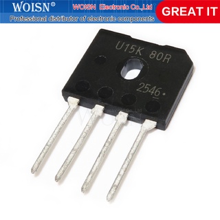 10pcs/lot U15K80R  GBU15K GBU1508 SIP-4 15A 800V In Stock