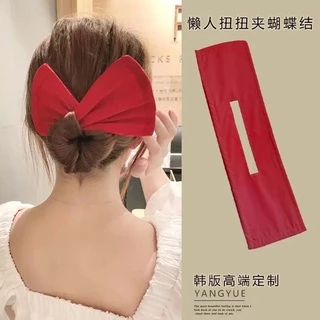 Bun Hair Tie พิมพ์ผ้า Twister คลิปผม Bun เชือกผม Twist Bun เครื่องมืออุปกรณ์เสริมผม