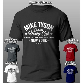 ถูกสุดๆเสื้อยืด พิมพ์ลาย Mike Tyson Iron Mike Fighting สไตล์สปอร์ต