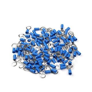 หางปลากลมหุ้ม รุ่น RV 2-8 สีน้ำเงิน  (RF) (KDP) (100 pcs) Terminal crimping round cover